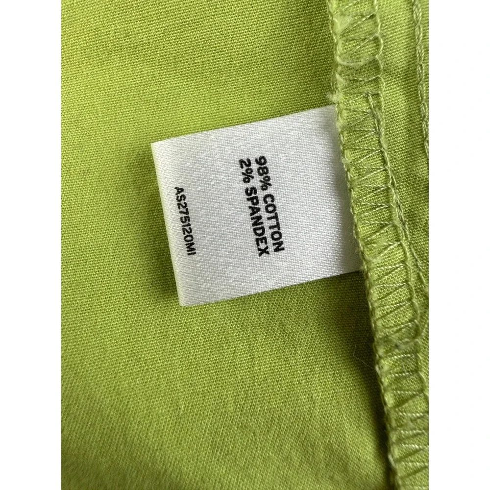 Minimalist Utility Jacket Lime Green Button Up‎ Size S Amber Sun